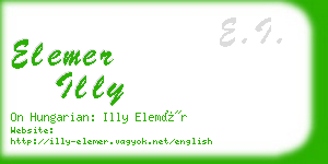 elemer illy business card